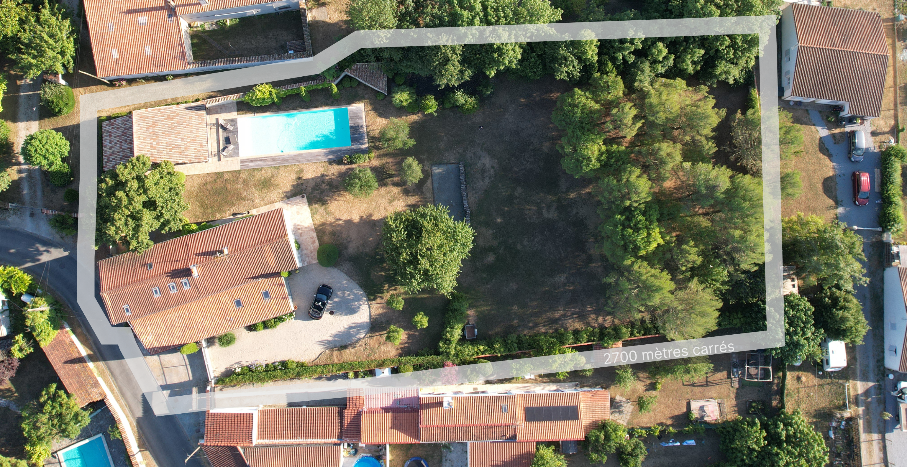 Vue aérienne du terrain